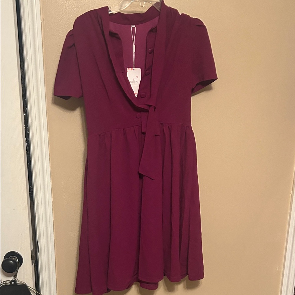 Chic Burgundy Mini Dress